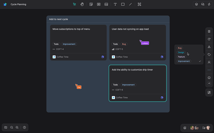 Adding an label to a Linear issue using Qualdesk