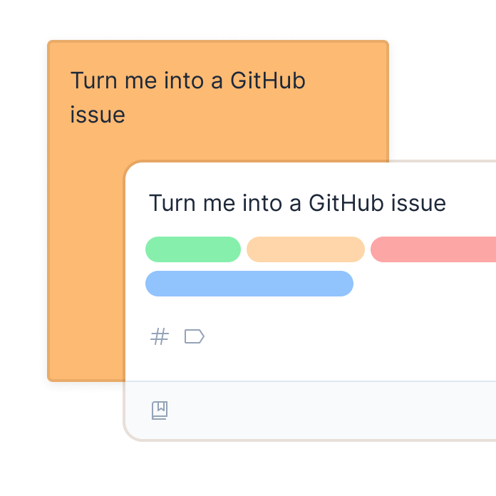 Sticky note converted to a GitHub Issue