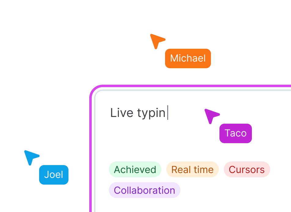 Turn Trello into a multiplayer whiteboard with real time cursors and live typing